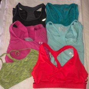 Six workout shirts size medium
